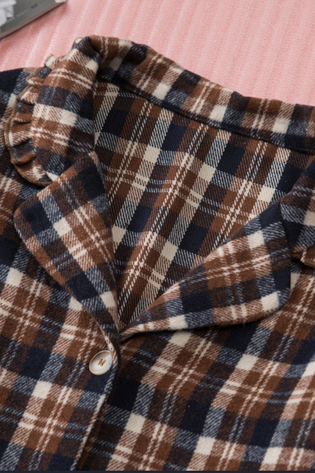Plaid Button-Up Women's Jacket