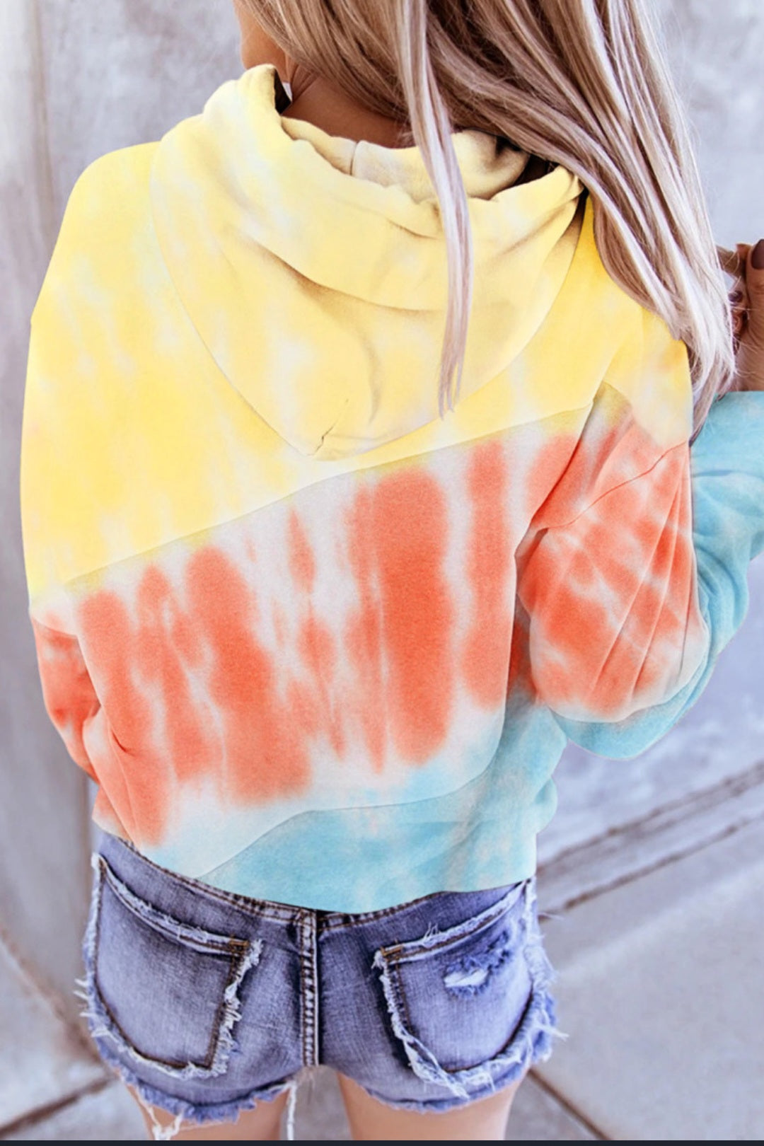 Colorful Tie-Dye Hoodie for Women