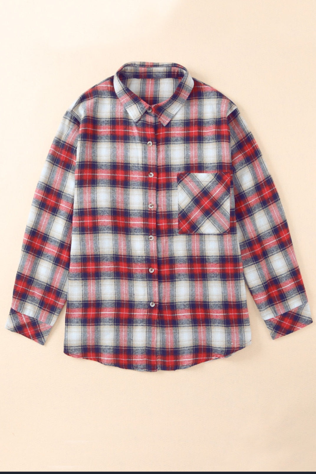 Plaid Button-Up Shirt