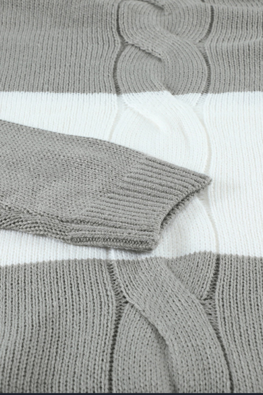 Gray and White Women's Sweater