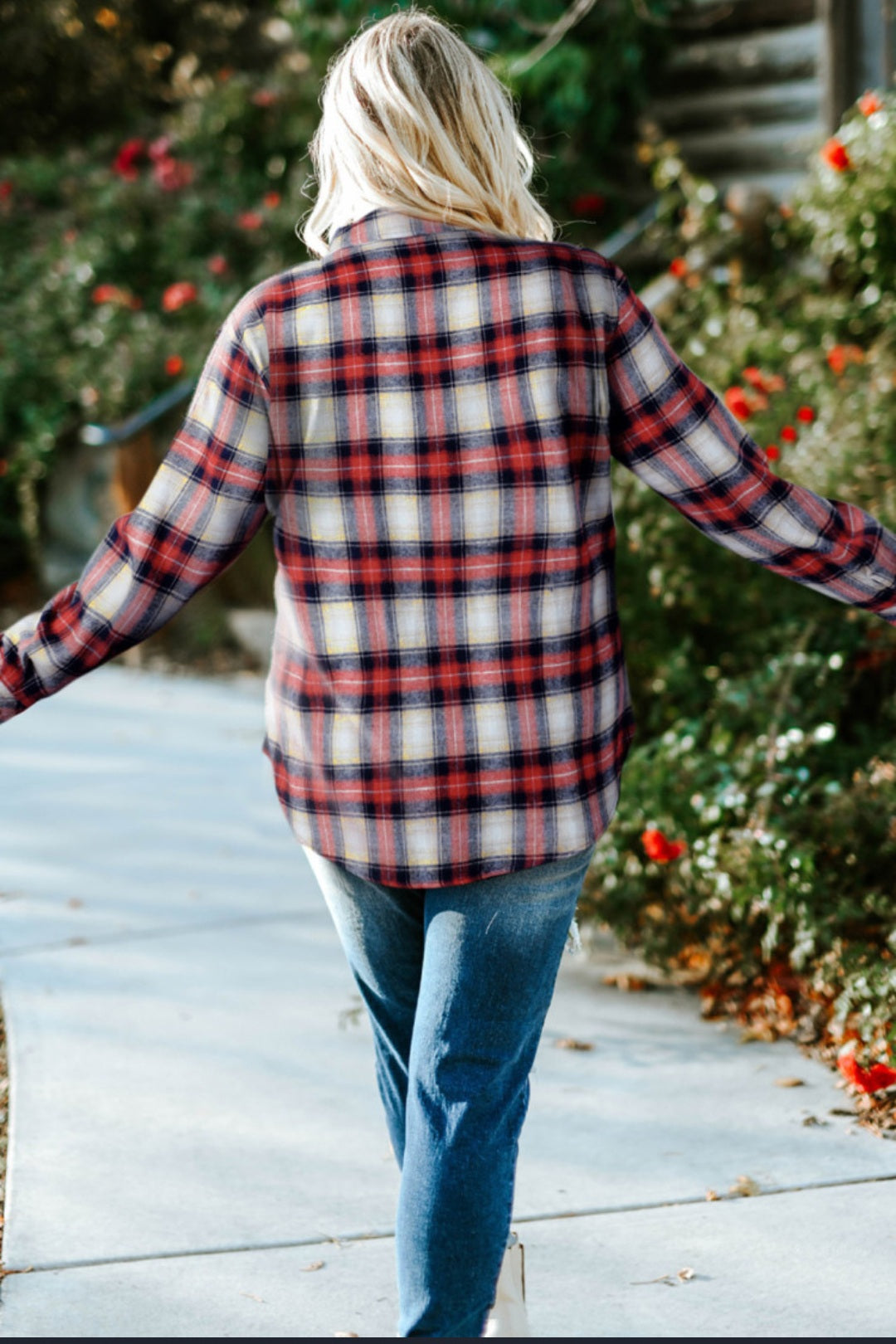 Plaid Button-Up Shirt