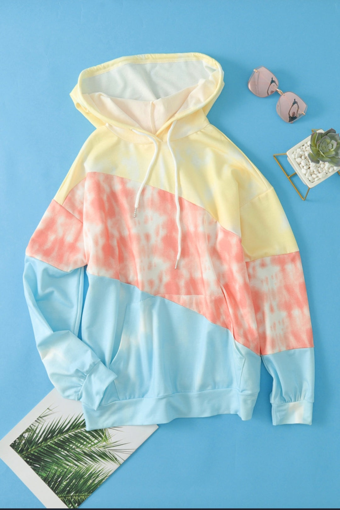 Colorful Tie-Dye Hoodie for Women